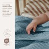 Gebreid ledikantdeken - Mini relief jeans blue 